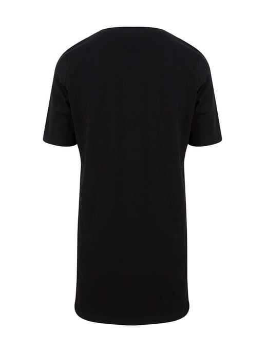 V Neck Front Back Long Basic T-Shirt