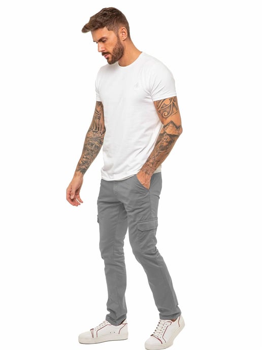 Enzo Herren Cargo Combat Chinos - Image 4