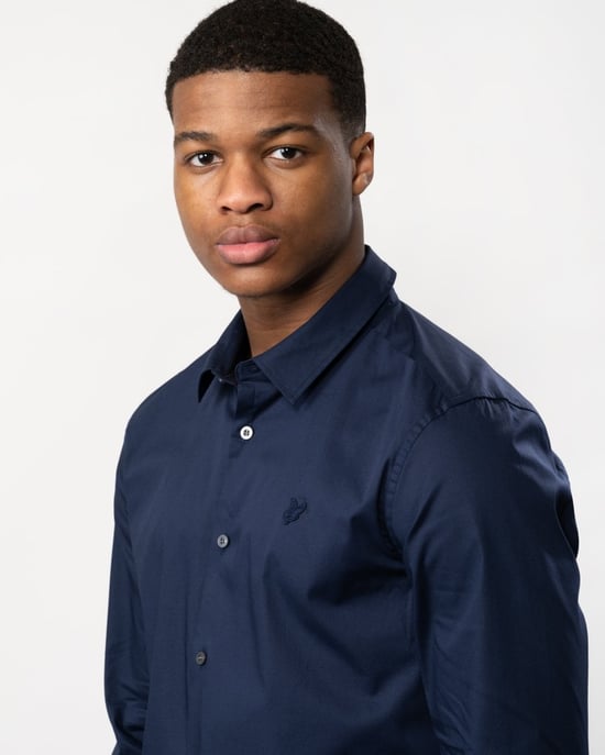 Lyle & Scott Herren Langarm Slim Popelinshemd - Image 2