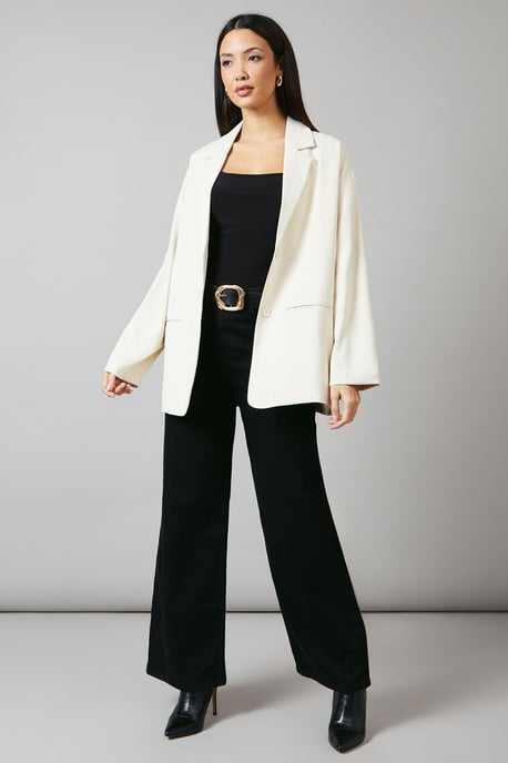 RELAXED LONGLINE SINGLE BREASTED BLAZER