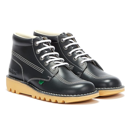 Kickers Mens Kick Hi Core Naturleder Stiefel - (Marineblau) - Image 1