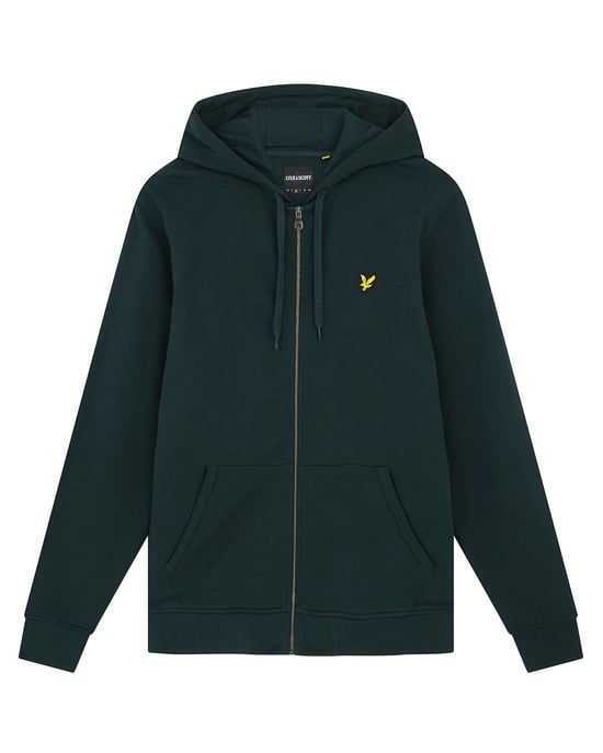 Lyle & Scott Kapuzenpullover mit Reißverschluss in Grün - Image 5