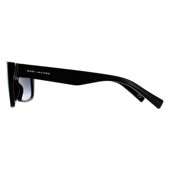 Marc Jacobs Rectangle Unisex Sonnenbrille Schwarz Grau Dunkelgrau Gradient - Image 3