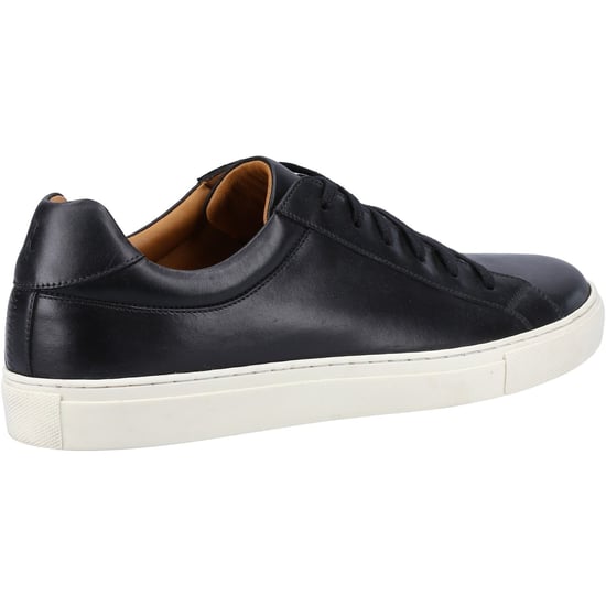 Hush Puppies Colton Leder Herren Schwarz Turnschuhe - Image 2