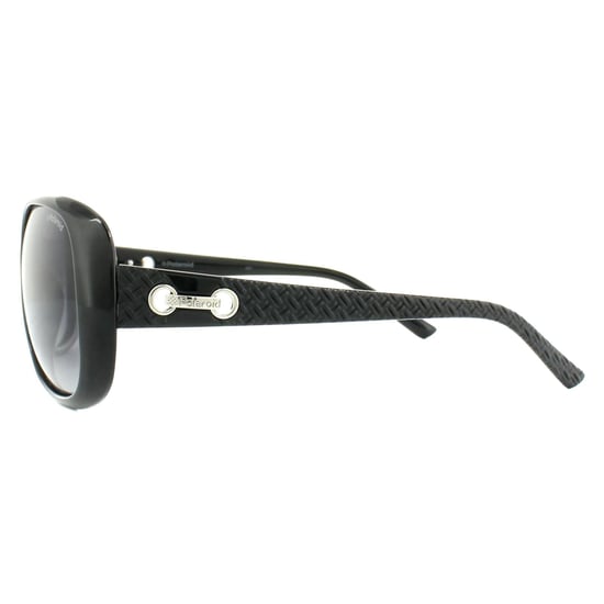 Polaroid Butterfly Womens Black Grey Gradient Polarized Sunglasses