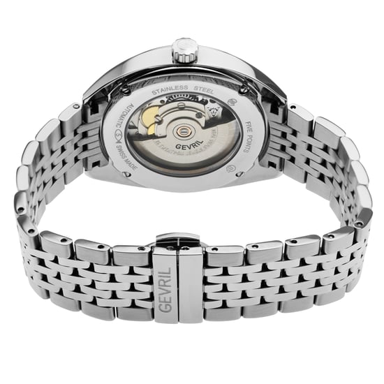 Gevril Five Points Herrenuhr 48701 Schweizer Automatik Sellita SW200 Edelstahl mit Leuchtdatum - Image 2