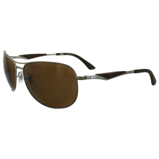 Ray-Ban Aviator Unisex Gunmetal Brown Polarized Sunglasses