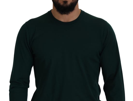 Dolce & Gabbana Grüner Kaschmir Rundhals-Pullover Herren-Sweater - Image 4