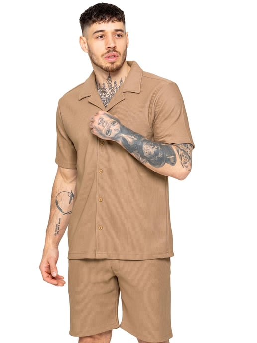 Enzo | Herren Strukturierte Hemden & Shorts Set - Image 3