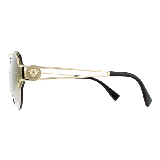 Versace Sunglasses VE2184 12526U Pale Gold Gradient Brown Mirror Gold