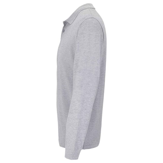 SOLS - "Planet" Poloshirt für Herren/Damen Unisex Langärmlig (Grau meliert) - Image 3