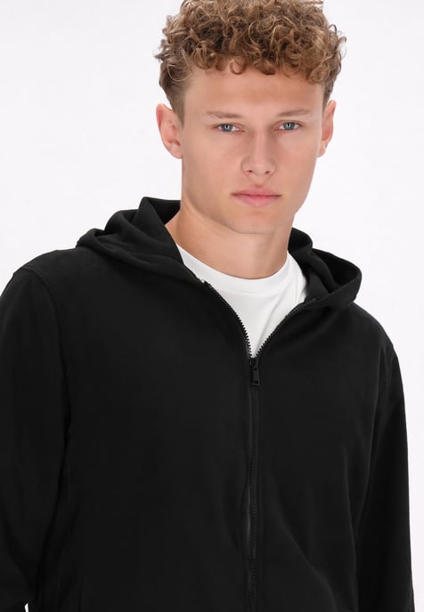 Mo Fleecejacke Herren schwarz - Image 5