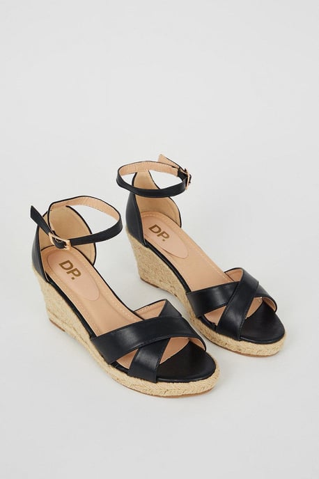 Rosie Cross Strap Wedges