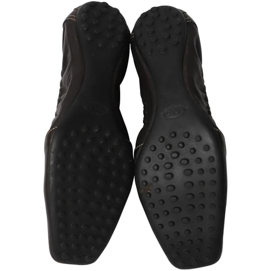Tod's Bow Scrunch Ballerinas aus schwarzem Leder - Image 5
