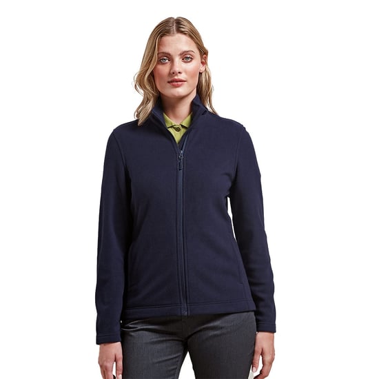 Premier Womens/Ladies Recyclight Fleece-Jacke mit durchgehendem Reißverschluss (Navy) - Image 4