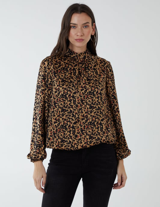 Satin Blouson Top