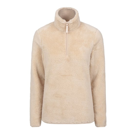 Mountain Warehouse Damen Teddy Fleece Viertel-Zip Fleece-Top (Beige) - Image 1