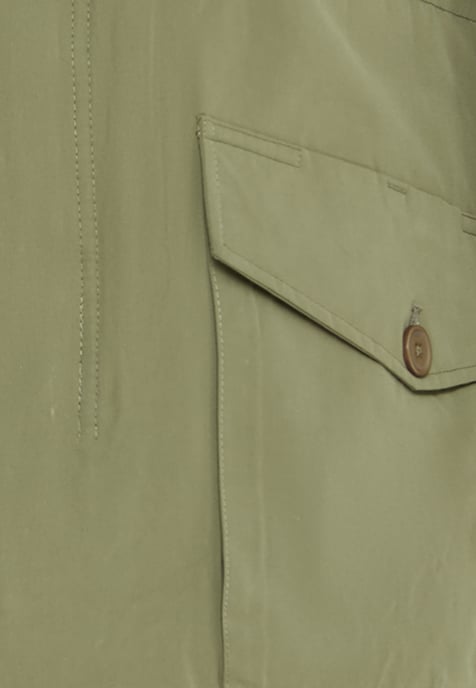 Mo Wattierter Anorak Herren Militäroliv - Image 3