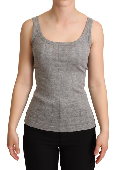 Dolce & Gabbana Women's Gray Cotton Modal Canotta Tank Top