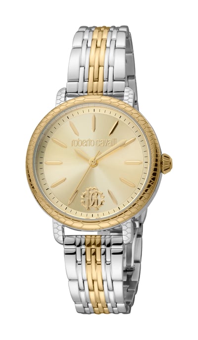 RC5L034M0075 Roberto Cavalli Damen Quarzuhr Champagner Edelstahl 5 ATM 32 mm - Image 1