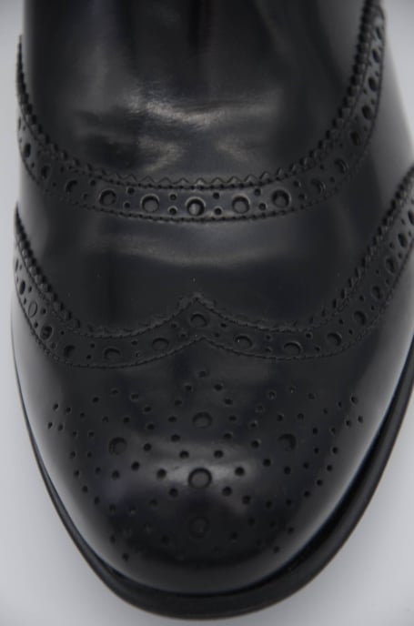 Dolce Gabbana Black Leather Ankle High Flat Boots