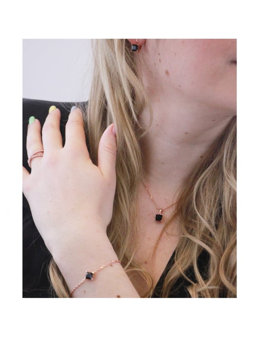 Kopie von Simple Square : Rose Gold und Kristall - Image 2