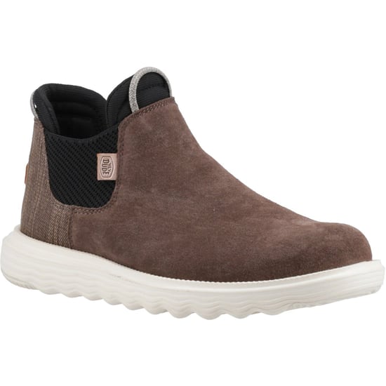 HEYDUDE Branson Leder Damen Stiefel Kaffee - Image 1