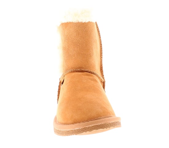 Hush Puppies Ashlyn Genuine Suede Bootie Slippers Tan