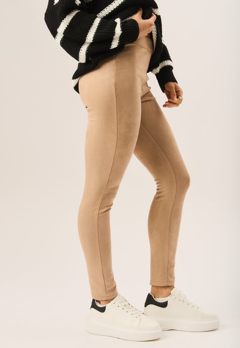 Skinny Faux Suede Stretch Leggings