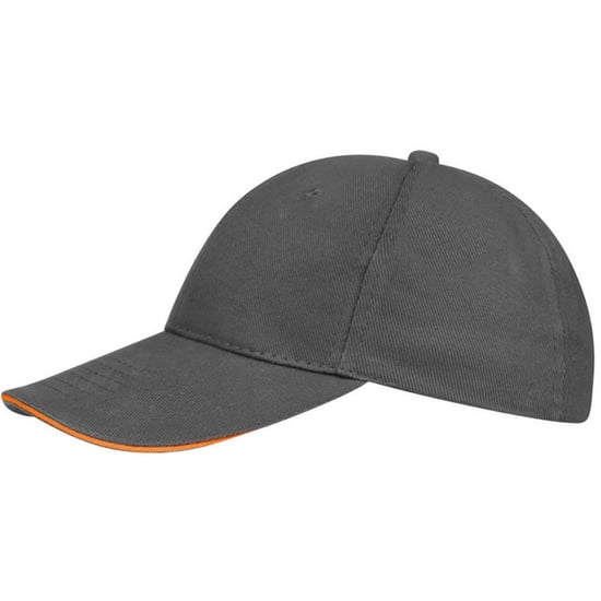 SOLS Unisex Buffalo 6 Panel Baseball Cap (Grey/Orange)