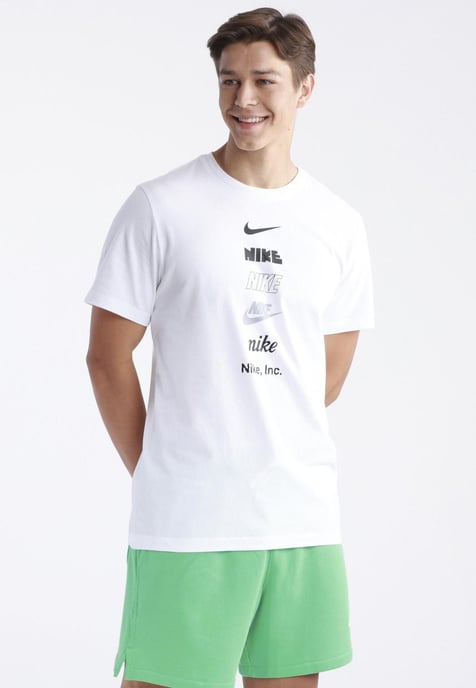Nike Stack Logo Herren-T-Shirt in Weiß - Image 4