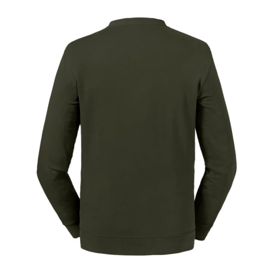 Russell - Sweatshirt Baumwolle aus biologischem Anbau für Herren/Damen Unisex (Dunkel-Olive) - Image 2