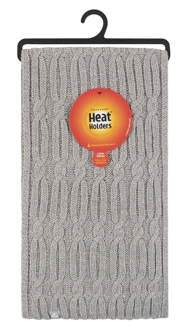 Luxus-Fleece-Winterschal für Damen | Wärmehalter | Thermo-Modeschal für Damen Hellgrau - Image 2