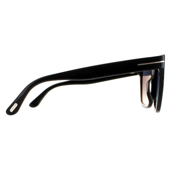 Tom Ford Square Womens Shiny Black Smoke Polarized Selby FT0952
