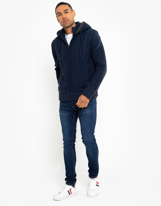 Threadbare Strickjacke Navy - Image 3