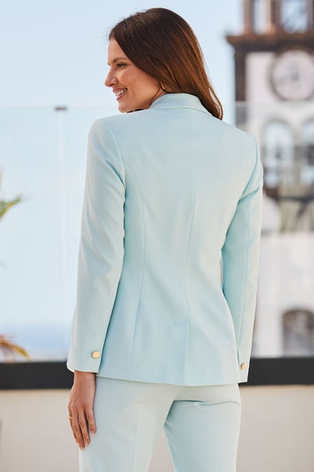Mint Green Shawl Collar Blazer