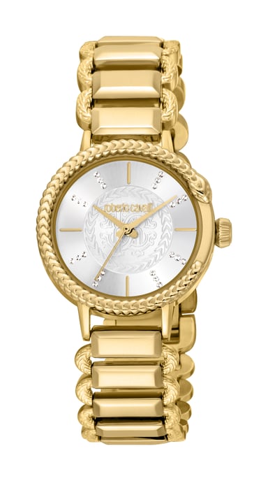 RC5L020M0055 Roberto Cavalli Womens Quartz Stainless Steel Silver 5 ATM 30 mm Watch
