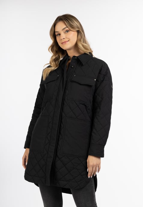 Dreimaster Baumwolljacke mit leichter Wattierung Damen schwarz - Image 3
