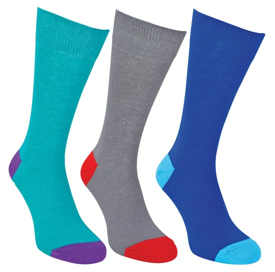 12 Paar Multipack Herren Schwarze Baumwollsocken | Sock Snob | Atmungsaktive Crew Socken mit gepolstertem Fersen- und Zehenbereich - Sortiert - Image 2