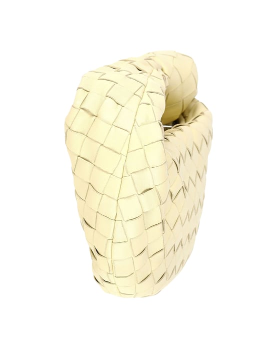 Bottega Veneta Mini Jodie Schultertasche aus cremefarbenem Leder - Image 2