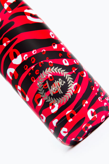 Hype Pink & Black Zebra Metal Reusable Bottle - 500Ml