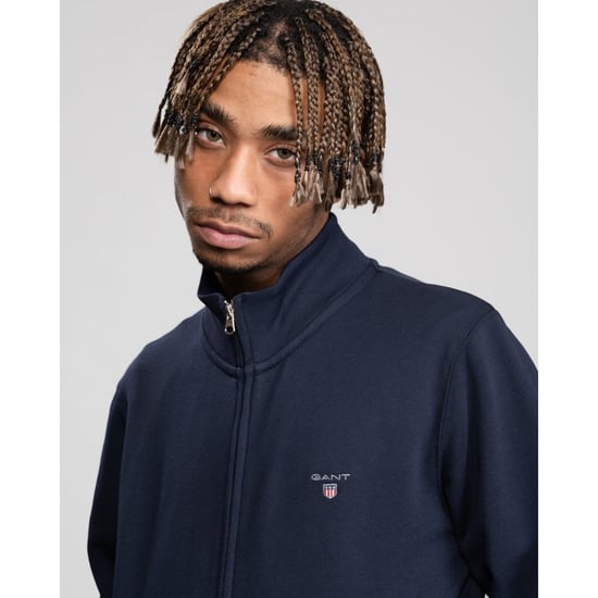Cardigan Original zip Gant Pour Homme en Bleu Marine - Image 6