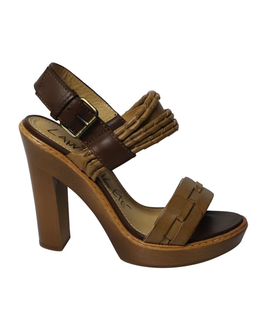 Lanvin Holzen Absätzen aus braunem Leder - Image 1