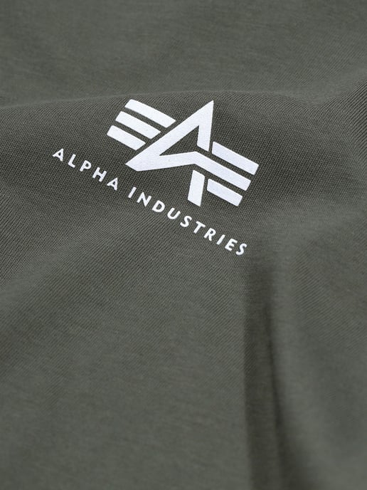 Alpha Industries Herren Basic T Kleinlogo in Oliv - Image 6