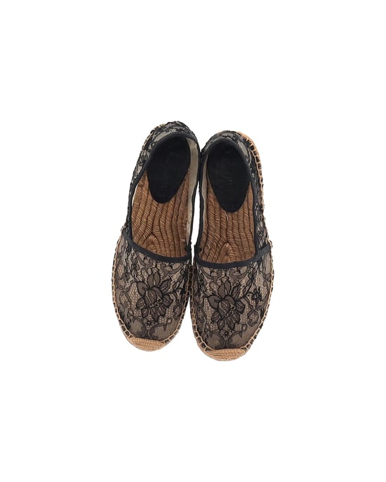 Dolce & Gabbana Spitzenschuhe aus Segeltuch in Schwarz - Image 5