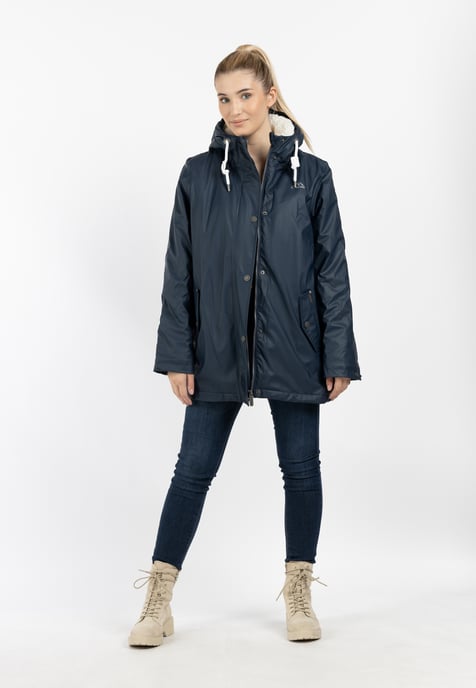 ICEBOUND Regenjacke mit Teddyfutter Damen Marine - Image 1