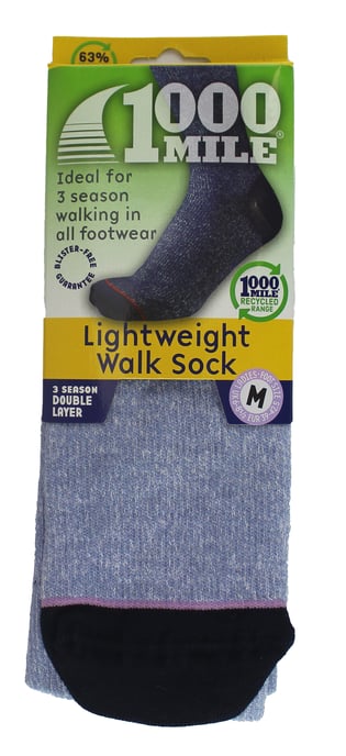 1000 Mile - Damen Leichte Walking Repreve Atmungsaktive Blasenfreie Socken - Kornblumenmarl - Image 2
