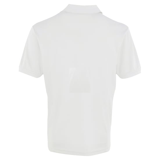 Premier Mens Coolchecker Pique Short Sleeve Polo T-Shirt (Weiß) - Image 2