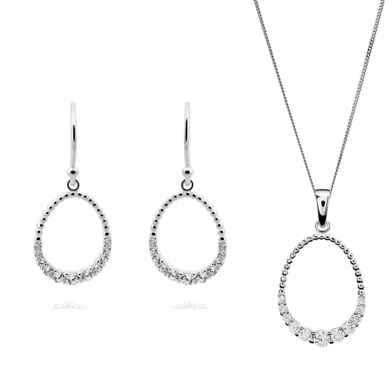 Orphelia 'Aria' Damen 925 Sterling Silber Set: Ketten-Anhänger + Ohrringe - Silber SET-7494 - Image 1
