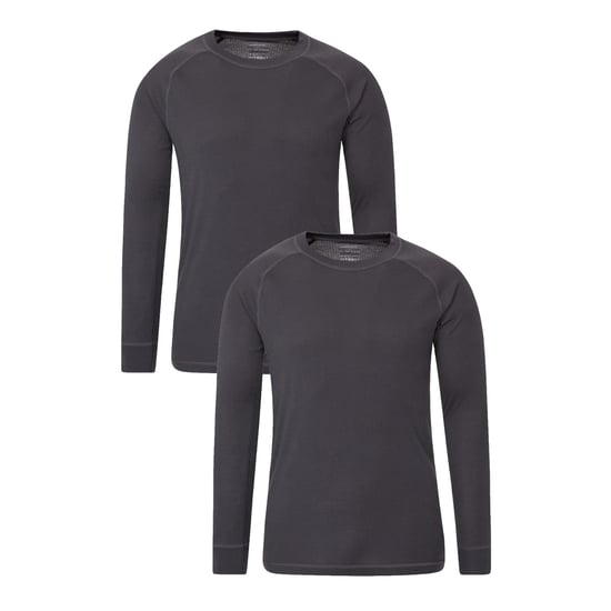 Mountain Warehouse - "Talus" Base Layer Oberteil für Herren (2er-Pack) (Holzkohle) - Image 1